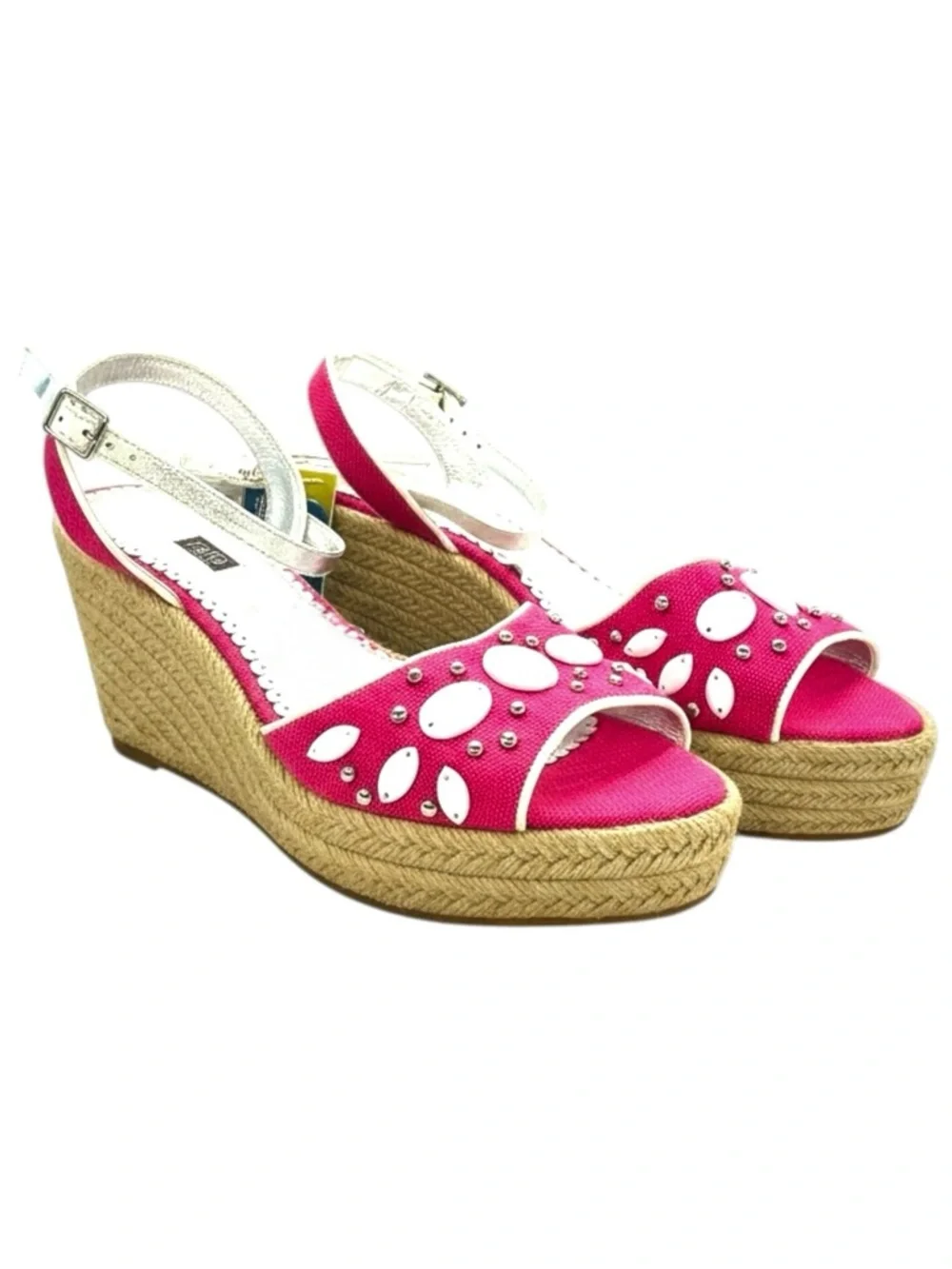 Vintage Y2K: Rafé NY ❤︎︎ Faceted Pearl Embellished Espadrille Sandal ❤︎︎ Pink 9M